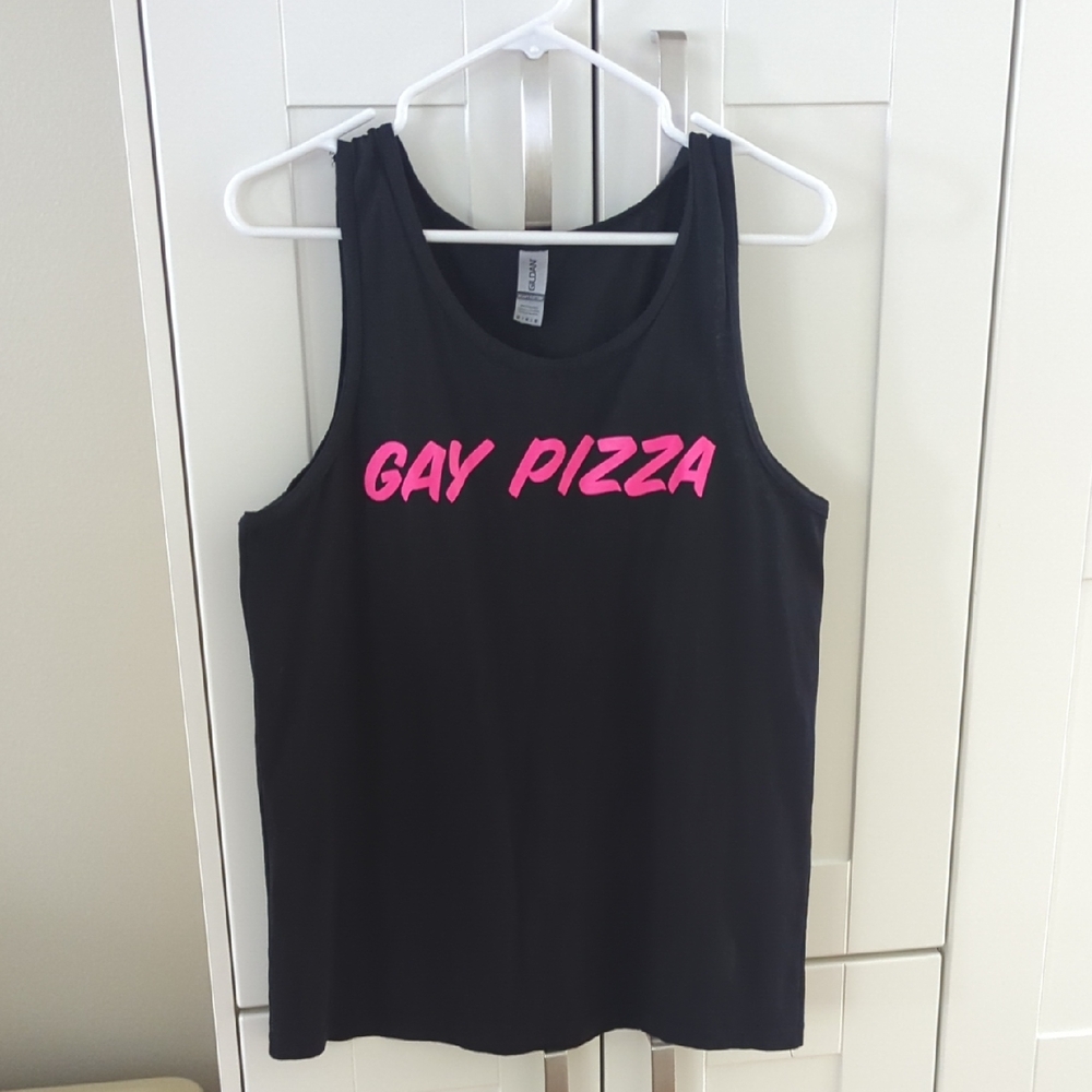 Gay Pizza black tank unisize M
